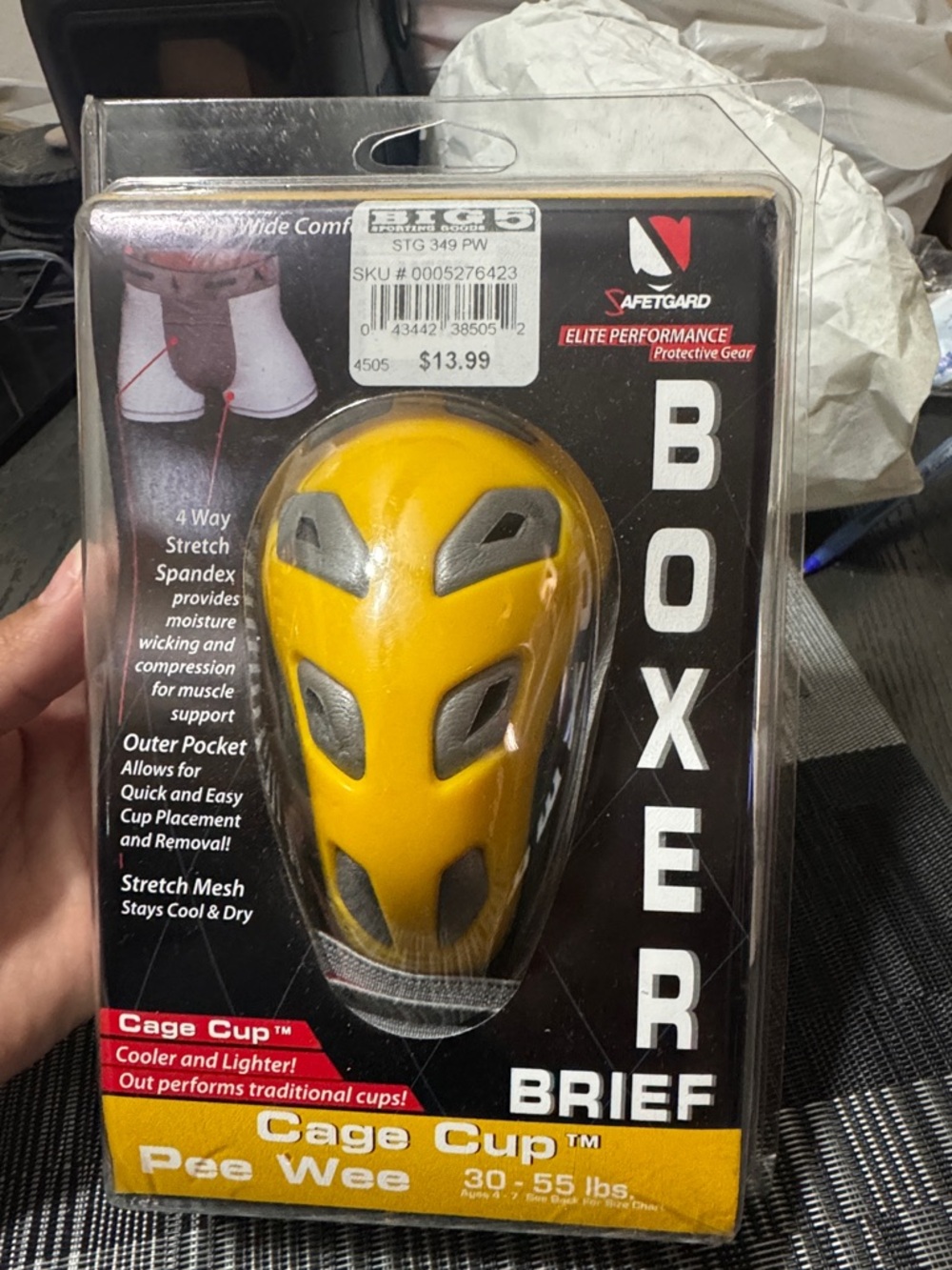 Yellow Cage Cup Boxer Brief - Kids Protective Brief